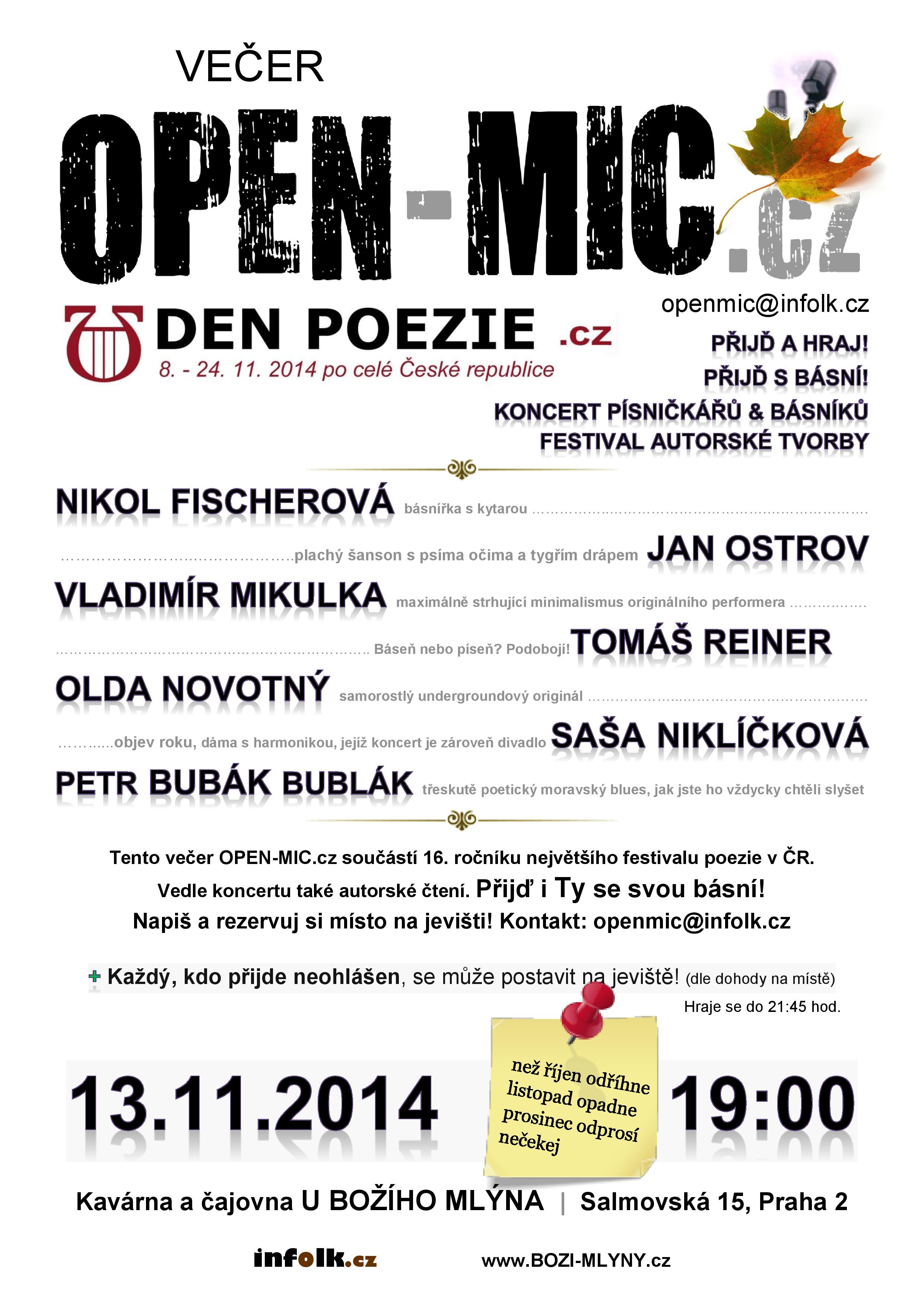 OPEN-MIC.cz | Festival autorské tvorby
